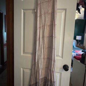 Magnolia Pearl Pale Pink and Cream Maxi Dress